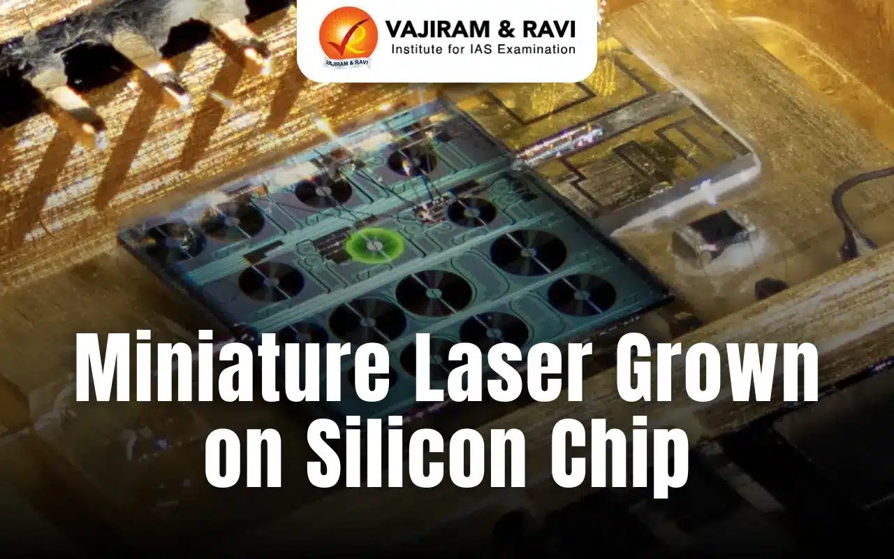 Miniature Laser Grown on Silicon Chip