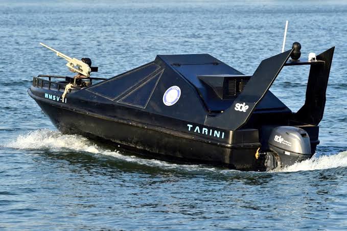 Autonomous Weaponised Boat Swarms