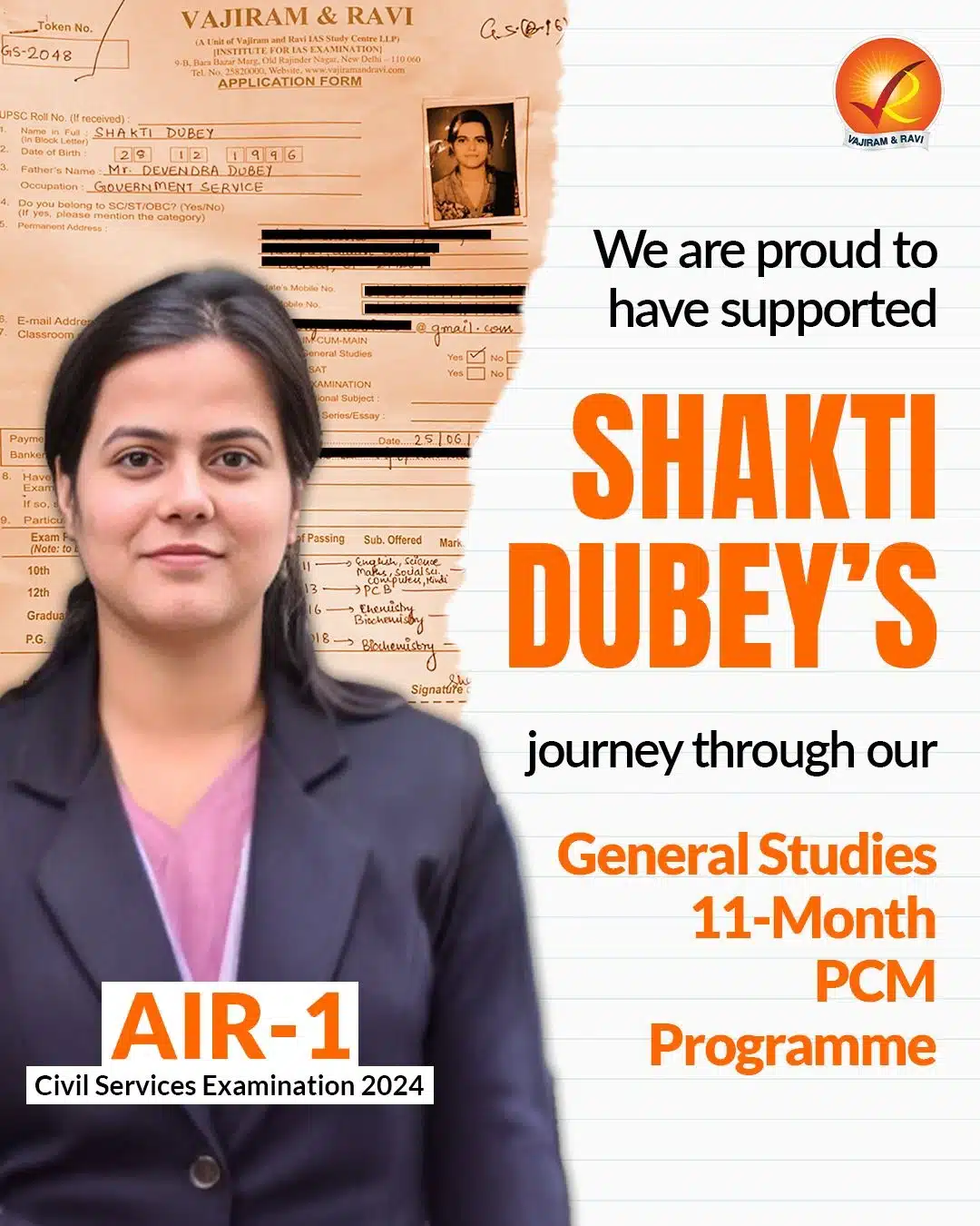 AIR 1 Shakti Dubey UPSC Topper 2024