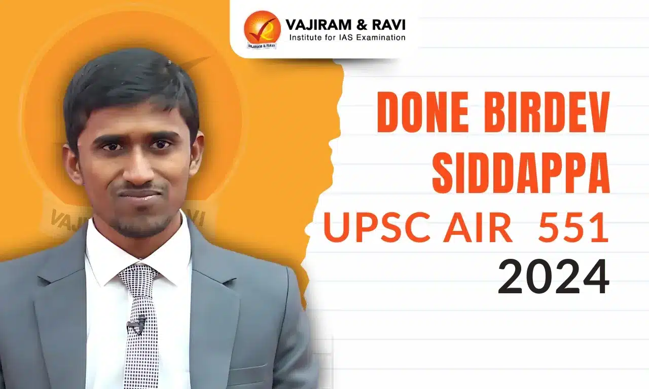 Done Birdev Siddappa UPSC AIR 551 2024