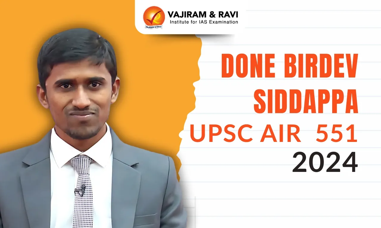 Done Birdev Siddappa UPSC AIR 551 2024