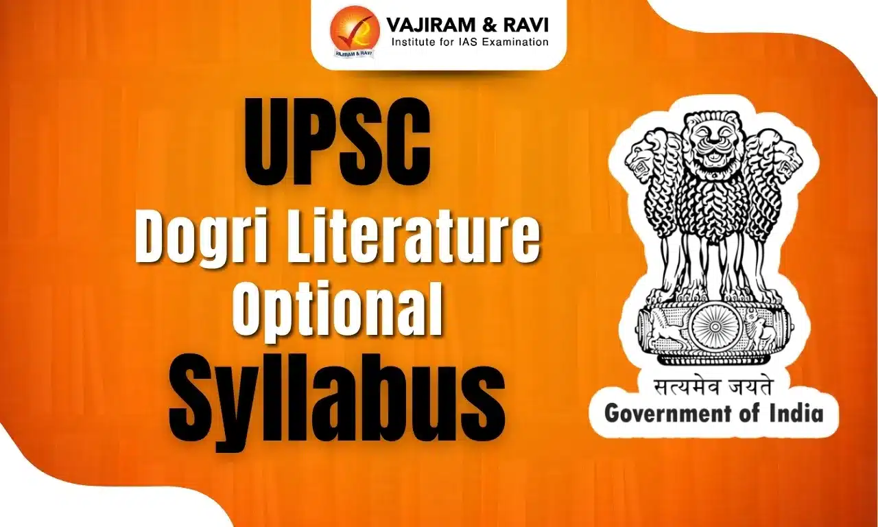 UPSC Dogri Literature Optional Syllabus