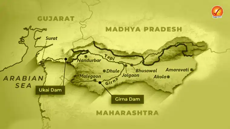 tapti river system map