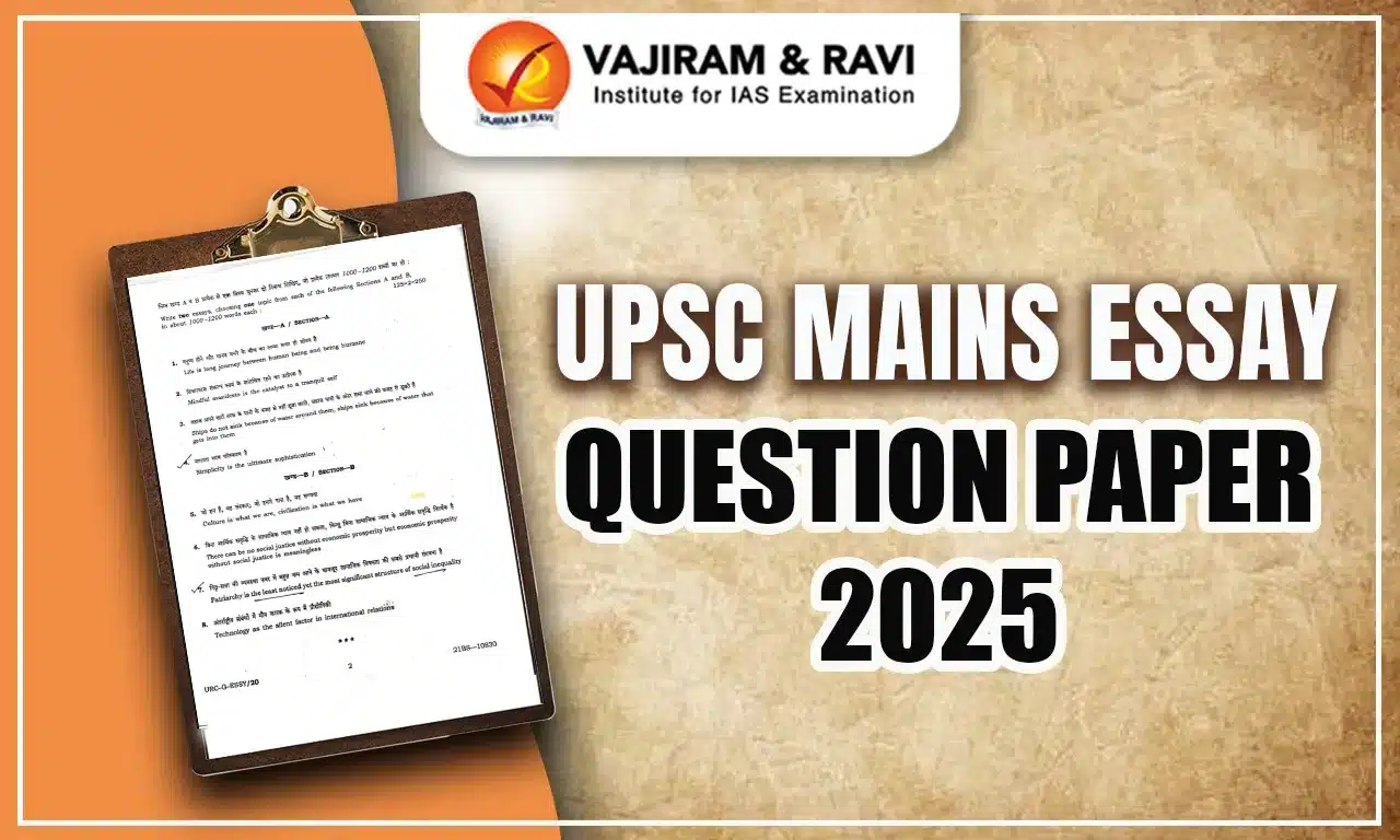 UPSC Essay Question Paper 2025