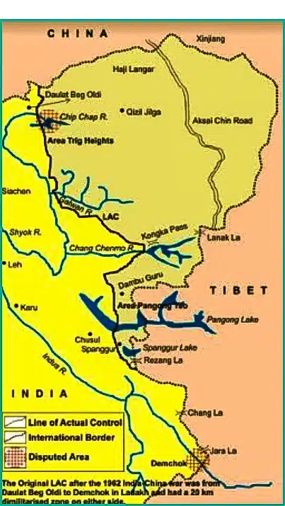 Battle of Rezang La Map