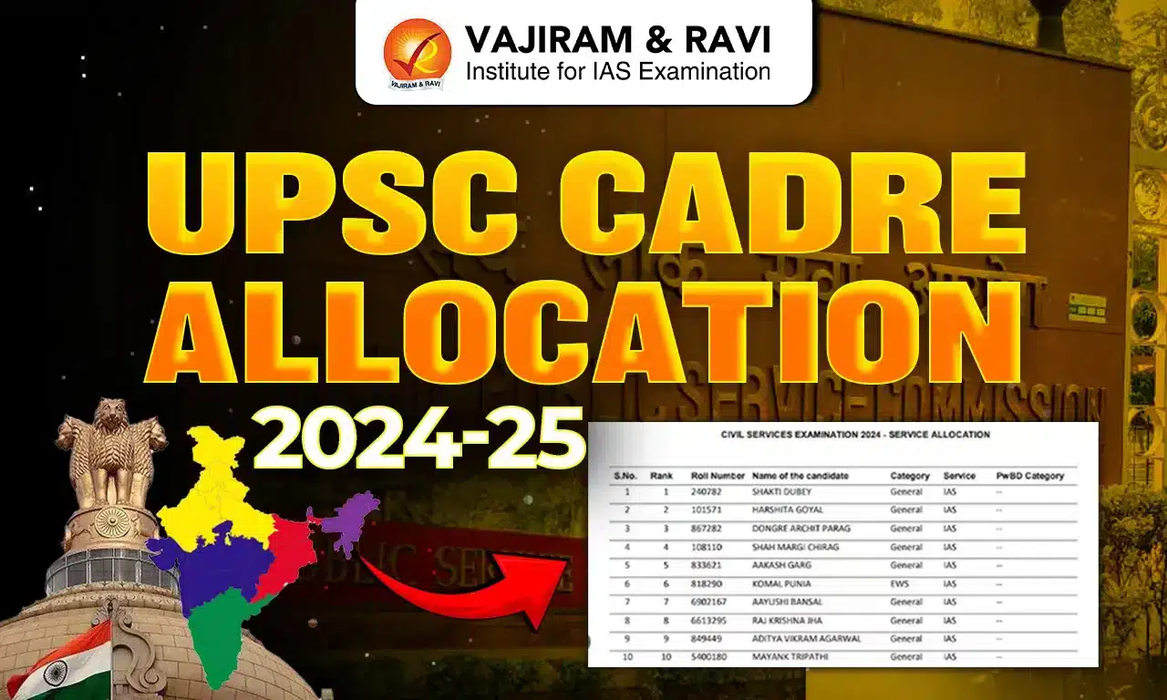 UPSC Cadre Allocation 2024-25